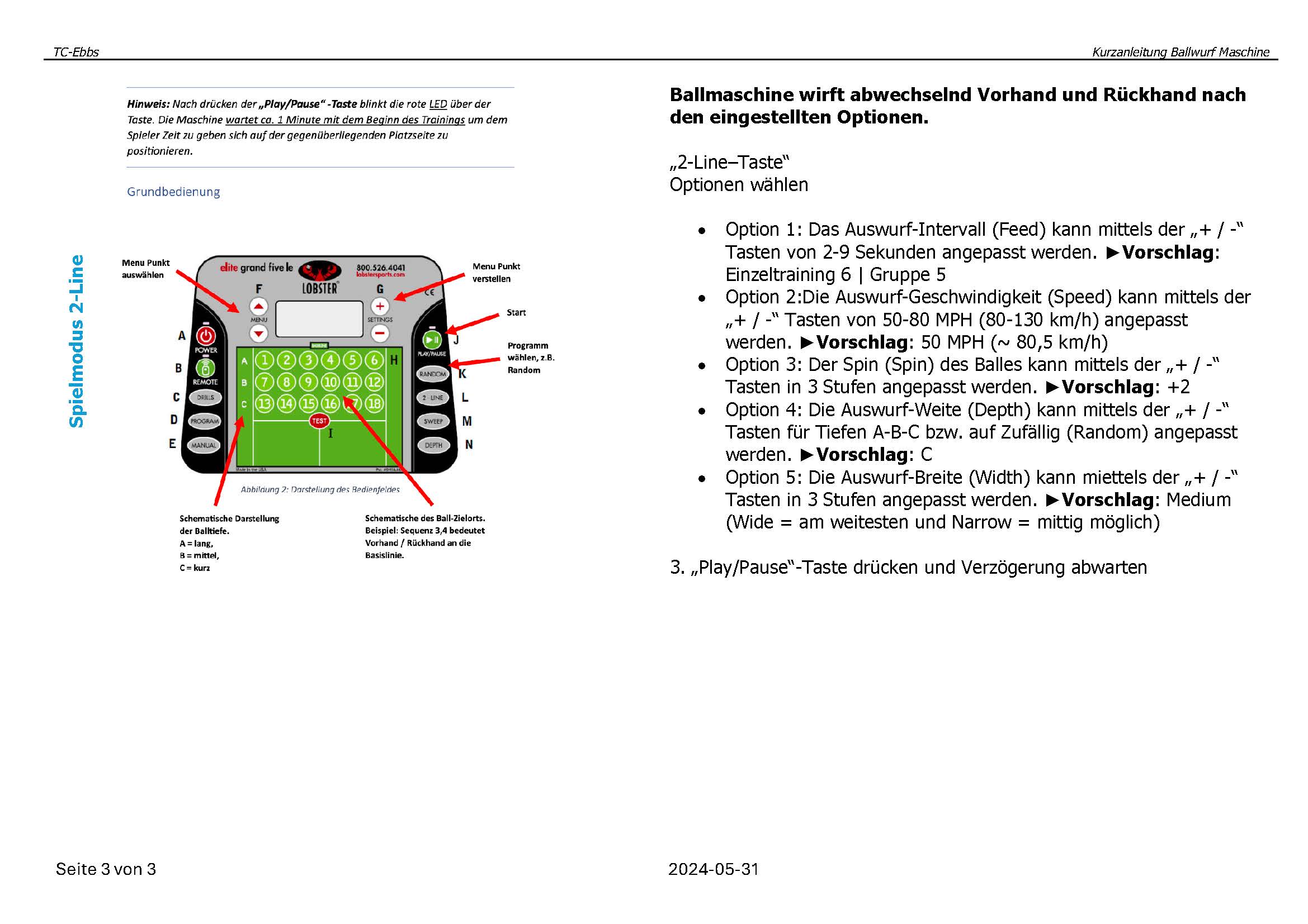 Kurzanleitung Ballwurfmaschine 20240602 Page 3