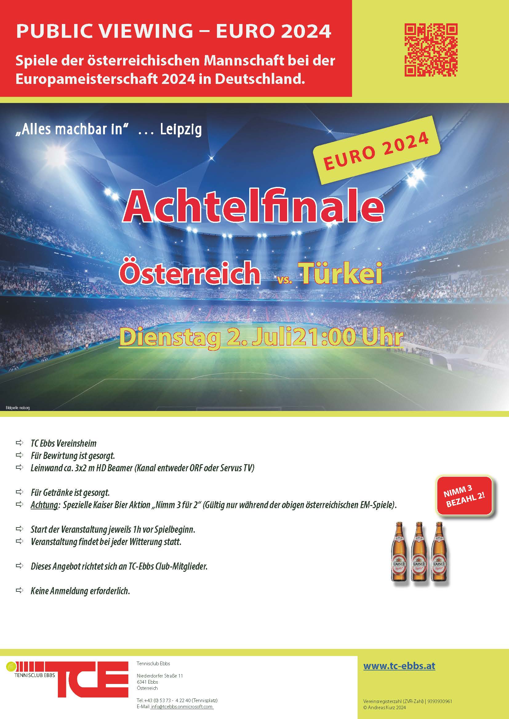 A2 EM EURO 2024 PublicViewing Achtelfinale2Juli2024