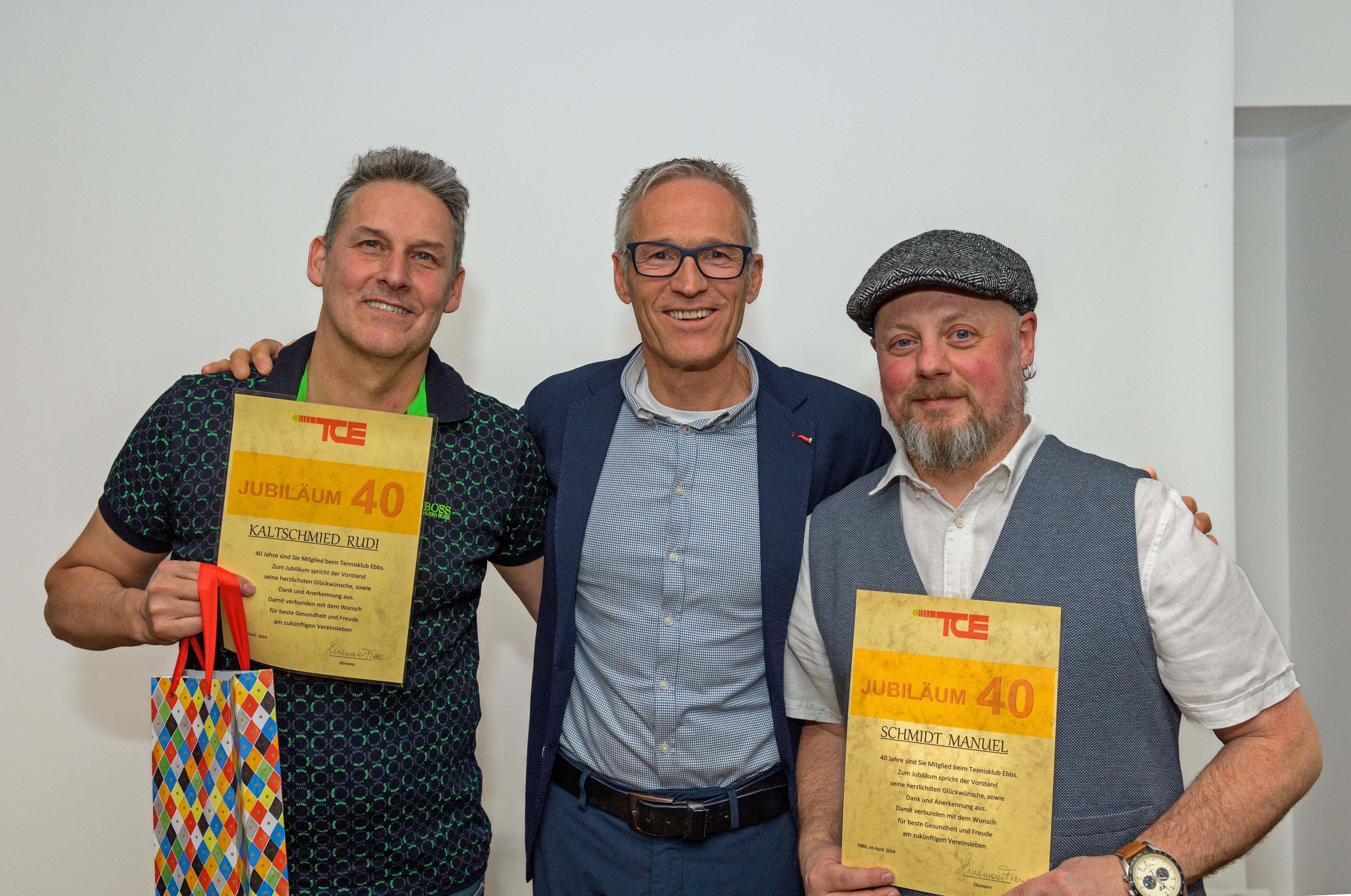 Ehrung 40Jahre TC Ebbs Mitgliedschaft 2024 04 05